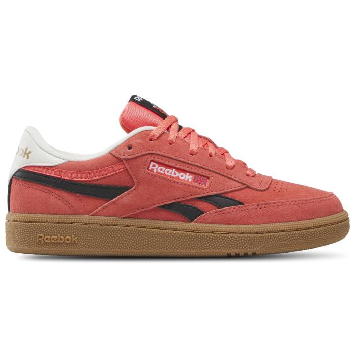 楽天スニケスリーボック Reebok 【 Club C Revenge Boys' Grade School Black/Sunset Coral/Gum 】 クラブ キッズ ベビー マタニティ キッズファッション 靴 スニーカー 黒色 ブラック