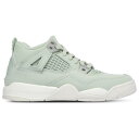 ナイキ ジョーダン Jordan 【 Retro 4 Boys' Preschool Sail/Metallic Silver/Seafoam 】 レトロ キッ...
