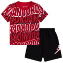 ナイキ ジョーダン Jordan 【 Play Aop Shorts Set Boys' Toddler Black/Red 】 ショーツ キッズ ベビー マタニティ ベビーファッション 上下セット セットアップ 黒色 ブラック Red 赤・レッド