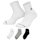 ナイキ ジョーダン Jordan 【 Every Day Cushioned Ankle 3 Pack Men's White/Grey 】 インナー 下着 ナイトウェア メンズ 靴下 レッグウェア 靴下 メンズ 白色 ホワイト 灰色 グレー