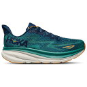 Hoka 【 Clifton 9 Men's Midnight/White/Oceanic 】 スポーツ アウトドア ランニング マラソン シューズ メンズシュ...