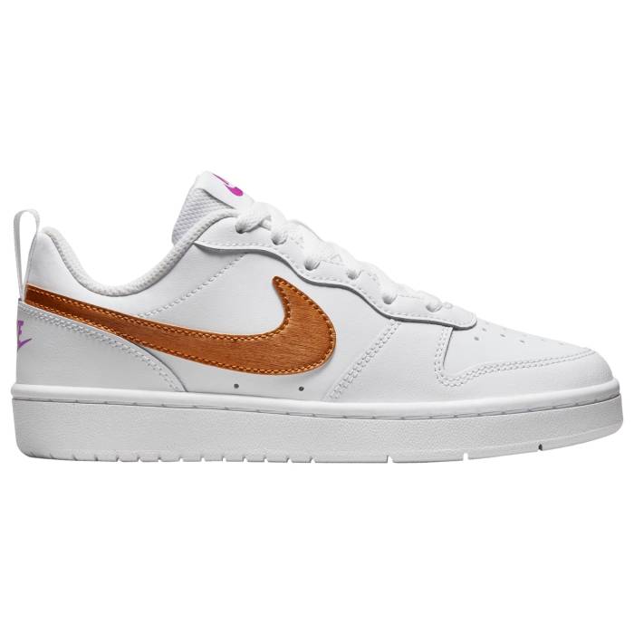 【★スーパーSALE★12/11深夜2時迄】ナイキ Nike 【 Court Borough Low Boys' Grade School White/Vivi...