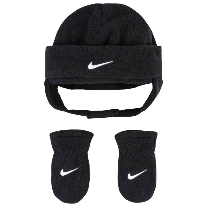 ナイキ Nike 【 Swoosh Fleece Cap Set Boys' Infant White/Black 】 Swoosh スウッシュ・スウォッシュ..