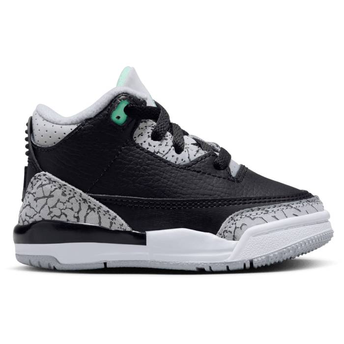ʥ 硼 Jordan  Retro 3 Boys' Toddler Black/Green Glow/Wolf Grey  ...