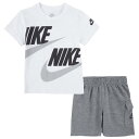 ナイキ Nike 【 Nsw Cargo Shorts Set Boys' Toddler Carbon Heather/Black 】 カーゴ ショーツ キッズ ベビー マタニティ ベビーファッション 上下セット セットアップ カーボン heather ヘザー 黒色 ブラック