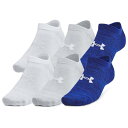 アンダーアーマー Under Armour 【 Essential 6 Pack No Show Socks Men's Royal/Royal/Halo Grey 】 ソックス・靴下 インナー 下着 ナイトウェア メンズ 靴下 レッグウェア 靴下 メンズ 灰色 グレー