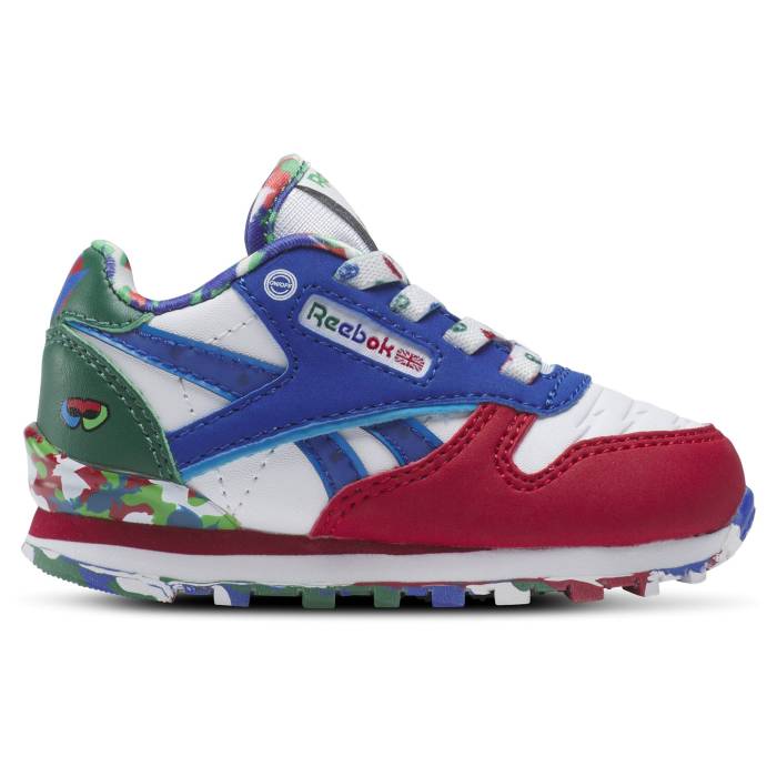 楽天スニケスリーボック Reebok 【 Classic Step N Flash Boys' Toddler Blue/Red/White 】 クラシック キッズ ベビー マタニティ ベビーファッション 靴 スニーカー 青色 ブルー Red 赤・レッド 白色 ホワイト