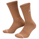 ナイキ ジョーダン Jordan 【 Every Day Cushioned Crew 3 Pack Socks Men's Hemp/Sail/Brown 】 クルー ソックス・靴下 インナー 下着 ナイトウェア メンズ 靴下 レッグウェア 靴下 メンズ 茶色 ブラウン