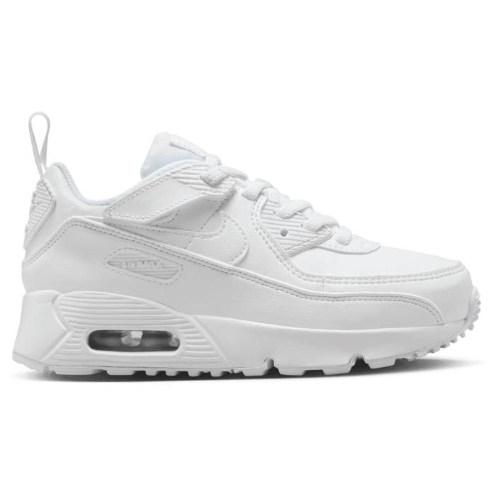 楽天スニケスナイキ Nike 【 Air Max 90 Easyon Boys' Preschool White/White/Metallic Silver 】 マックス キッズ ベビー マタニティ キッズファッション 靴 スニーカー 白色 ホワイト Silver 銀色・シルバー