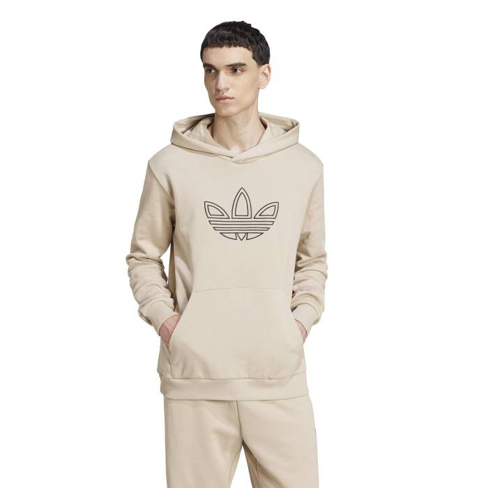 ǥ Adidas Originals  Outline Fleece Pullover Hoodie Men's Wonder B...