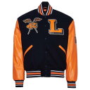 Campus Remix 【 Lincoln University (Pa) Varsity Jacket Men's Navy/Orange 】 Jacket ジャケット メンズファッション コート ジャケット メンズ 紺色 ネイビー orange 橙・オレンジ
