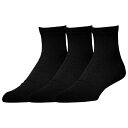 Lckr 【 3 Pack Performance Quarter Socks Men's Black 】 パフォーマンス ソックス・靴下 インナー 下着 ナイトウェア メンズ 靴下 レッグウェア 靴下 メンズ 黒色 ブラック