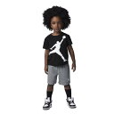 ナイキ ジョーダン Jordan 【 Jumbo Jumpman Shorts Set Boys' Toddler Black/Grey 】 ジャンボ Jumpman ジャンプマン ショーツ キッズ ベビー マタニティ ベビーファッション 上下セット セットアップ 黒色 ブ