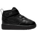 ナイキ Nike 【 Court Borough Mid 2 Boys' Toddler Black/Black 】 コート ミッド キッズ ベビー マタニティ...