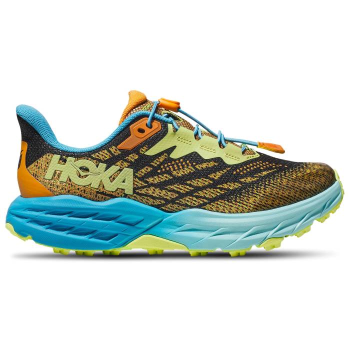 Hoka  Speedgoat 5 Boys' Grade School Diva Blue/Solar Flare/Black  ...