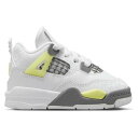 ナイキ ジョーダン Jordan 【 Retro 4 Boys' Toddler White/Yellow 】 レトロ キッズ ベビー マタニティ ベビーファッション 靴 スニーカー 白色 ホワイト yellow 黄色・イエロー