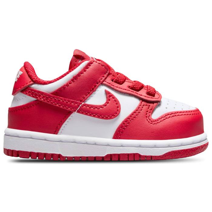 ナイキ Nike 【 Dunk Low Boys' Toddler University Red/White 】 ダンクロー キッズ ベビー マタニティ ベビーファッション 靴 スニーカー Red 赤・レッド 白色 ホワイト