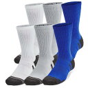 アンダーアーマー Under Armour 【 Perf Tech 6 Pack Crew Socks Men's Royal/Royal/Jet Grey 】 テック クルー ソックス・靴下 インナー 下着 ナイトウェア メンズ 靴下 レッグウェア 靴下 メンズ 灰色 グレー