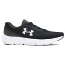 アンダーアーマー Under Armour 【 Charged Rogue 4 Boys' Grade School Black/Castlerock/White 】 キッズ ベビー マタニティ キッズファッション 靴 スニーカー 黒色 ブラック 白色 ホワイト(4)
