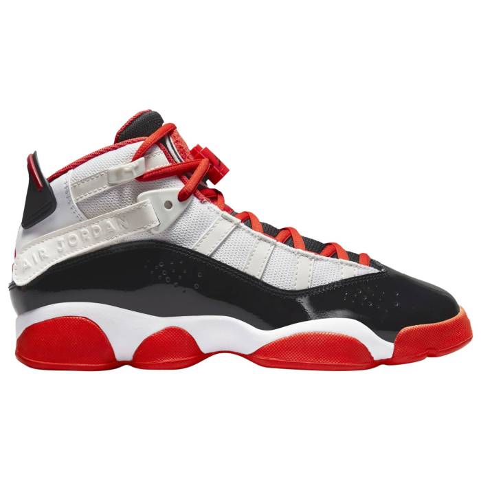 ʥ 硼 Jordan  6 Rings Boys' Grade School White/Team Orange/Black ...