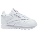 リーボック Reebok 【 Classic Leather Boys' Toddler White/White 】 クラシック レザー キッズ ベビー マタニティ ベビーファッション 靴 スニーカー 白色 ホワイト
