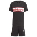 アディダス Adidas Originals 【 Ny T-Shirt & Shorts Set Boys' Preschool Black/Red/White 】 Tシャツ ショーツ キッズ ベビー マタニティ キッズファッション その他 黒色 ブラック Red 赤・レッド 白色 ホワイト