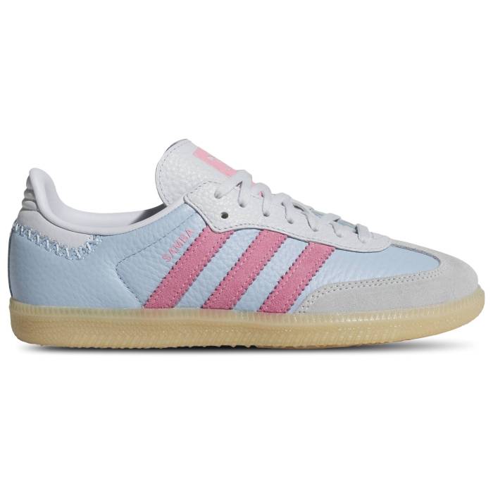 楽天スニケスアディダス Adidas Originals 【 Samba Girls' Grade School Blue/Pink/Brown 】 サンバ キッズ ベビー マタニティ キッズファッション 靴 スニーカー 青色 ブルー pink ピンク 茶色 ブラウン