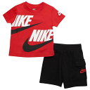 ナイキ Nike 【 Nsw Cargo Shorts Set Boys' Toddler Black/White 】 カーゴ ショーツ キッズ ベビー マタニティ ベビーファッション 上下セット セットアップ 黒色 ブラック 白色 ホワイト
