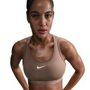 ナイキ Nike 【 Dri-Fit Swoosh Medium Support Bra Women's Mink Brown/White 】 ドライフィット ...