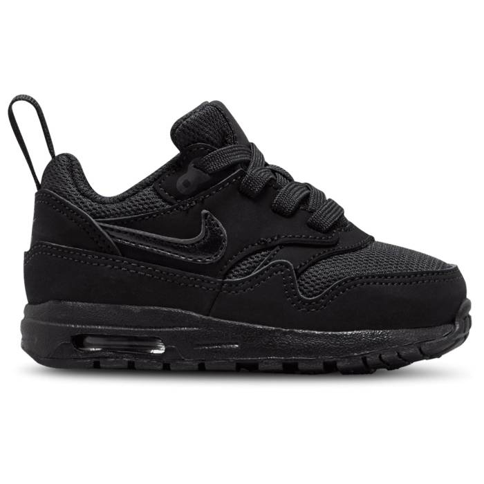 ナイキ Nike 【 Air Max 1 Easyon Boys' Toddler Black/Black/Black 】 マックス キッズ ベビー マタニ..