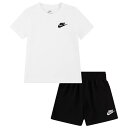 ナイキ Nike 【 Club Lbr Knit Shorts Set Boys' Toddler Black 】 クラブ ニット ショーツ キッズ ベビー マタニティ ベビーファッション 上下セット セットアップ 黒色 ブラック