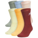 アディダス Adidas Originals 【 Trefoil Crew Socks 6 Pack Men's White/Multi 】 トレフォイル クルー ソックス・靴下 インナー 下着 ナイトウェア メンズ 靴下 レッグウェア 靴下 メンズ 白色 ホワイト