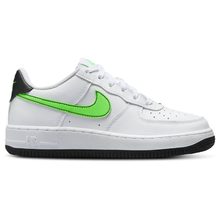 楽天スニケスナイキ Nike 【 Air Force 1 Low Boys' Grade School White/Black/Green Strike 】 キッズ ベビー マタニティ キッズファッション 靴 スニーカー 白色 ホワイト 黒色 ブラック green 緑・グリーン ストライク