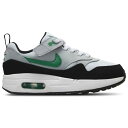 ナイキ Nike 【 Air Max 1 Easyon Boys' Preschool White/Stadium Green/Pure Platinum 】 マックス キッズ ベビー マタニティ キッズファッション 靴 スニーカー 白色 ホワイト スタジアム green 緑・グリーン ピュ