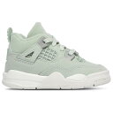 ナイキ ジョーダン Jordan 【 Retro 4 Boys' Toddler Seafoam/Sail/Metallic Silver 】 レトロ キッズ ...