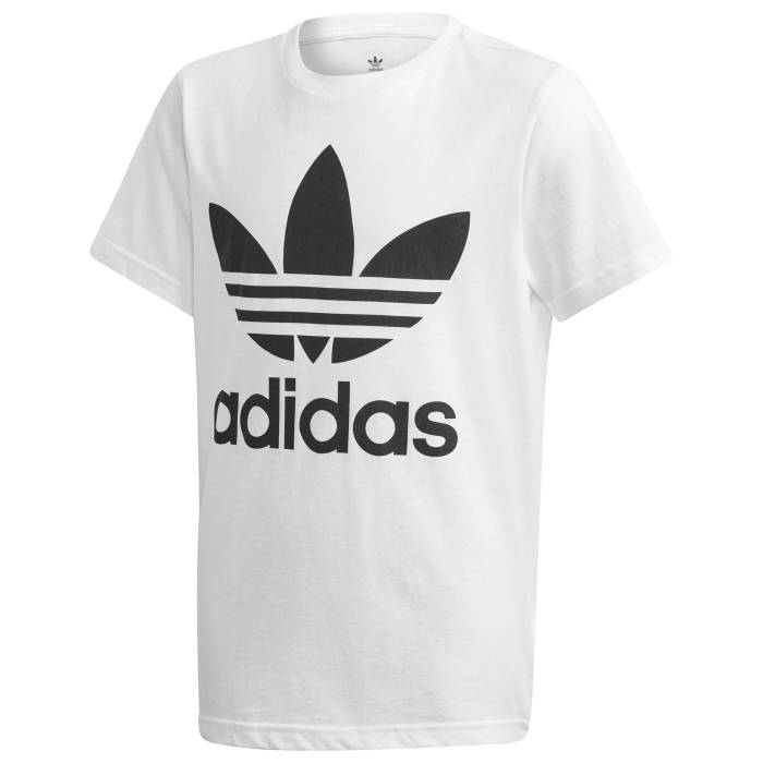 アディダス Adidas Originals 【 Adicolor Trefoil T-Shirt Boys' Grade School White/Black 】 トレフ..