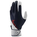 ナイキ Nike 【 Alpha Batting Gloves Men's Midnight Navy/White/University Red 】 アルファ ...