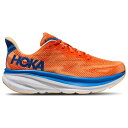 Hoka 【 Clifton 9 Men's Vibrant Orange/Impala 】 スポーツ アウトドア ランニング マラソン シューズ メンズシュー...