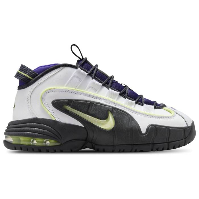 楽天スニケスナイキ Nike 【 Air Max Penny 1 Boys' Grade School White/Lt Lemon Twist/Field Purple 】 マックス ペニー キッズ ベビー マタニティ キッズファッション 靴 スニーカー 白色 ホワイト Field フィールド Purple 紫・