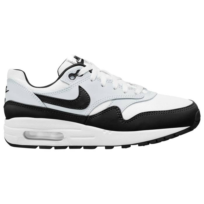 楽天スニケスナイキ Nike 【 Air Max 1 Boys' Grade School White/Black/Pure Platinum 】 マックス キッズ ベビー マタニティ キッズファッション 靴 スニーカー 白色 ホワイト 黒色 ブラック ピュア Platinum プラチナム