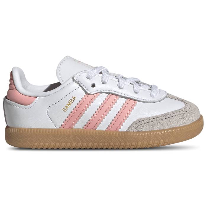 楽天スニケスアディダス Adidas Originals 【 Samba Boys' Toddler White/Semi Pink Spark/Gum 】 サンバ キッズ ベビー マタニティ ベビーファッション 靴 スニーカー 白色 ホワイト pink ピンク