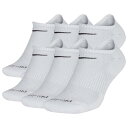 ナイキ Nike 【 6 Pack Dri-Fit Plus No Show Socks Men's White/Black 】 ドライフィット ソックス・靴下 インナー 下着 ナイトウェア メンズ 靴下 レッグウェア 靴下 メンズ 白色 ホワイト 黒色 ブラック