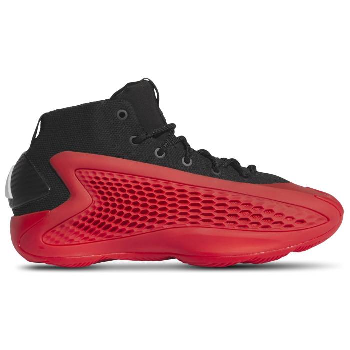 楽天スニケスアディダス Adidas 【 Anthony Edwards 1 Mid Boys' Grade School Red/Black 】 アンソニー ミッド キッズ ベビー マタニティ キッズファッション 靴 スニーカー Red 赤・レッド 黒色 ブラック