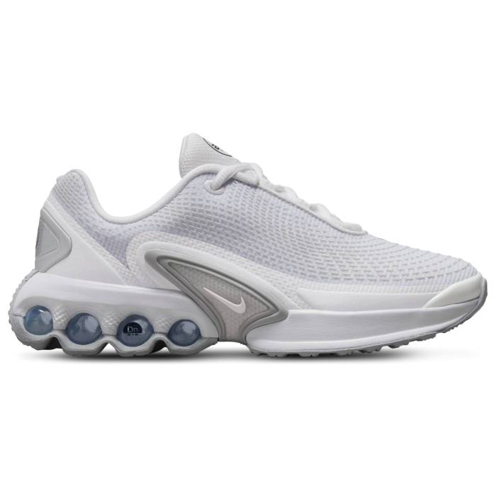 ʥ Nike  Air Max Dn Boys' Grade School White/White/Metallic Silver ...