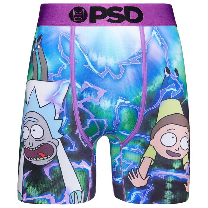 Psd  Rick & Morty Time Travel Underwear Men's Purple/Grey/Green  ...