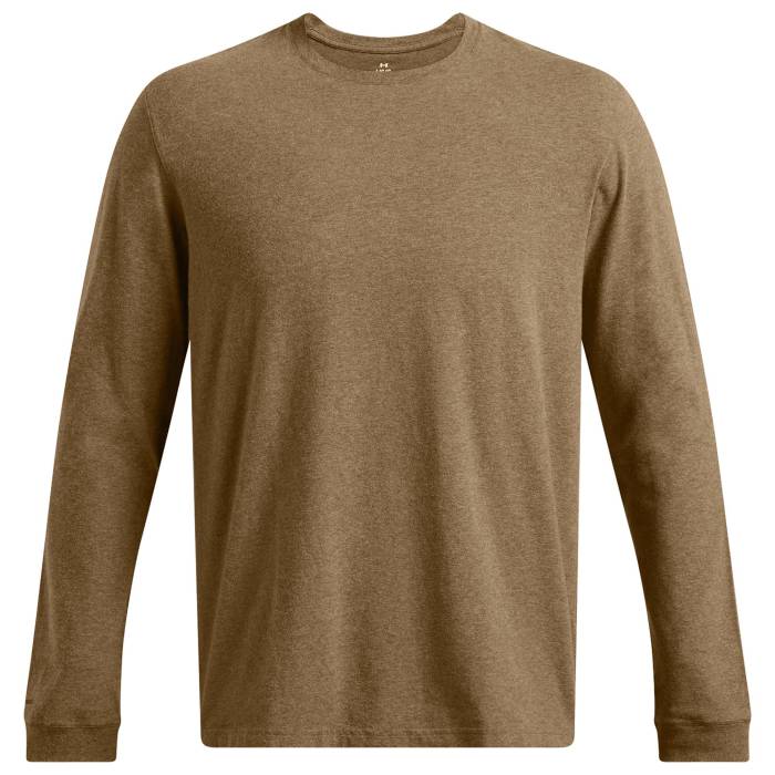 ޡ Under Armour  Icon Charged Cotton Long Sleeve Men's Coyote/C...