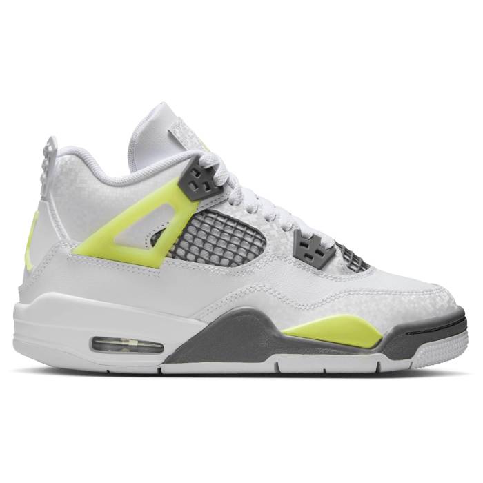 楽天スニケスナイキ ジョーダン Jordan 【 Air 4 Retro Boys' Grade School White/Yellow 】 レトロ キッズ ベビー マタニティ キッズファッション 靴 スニーカー 白色 ホワイト yellow 黄色・イエロー