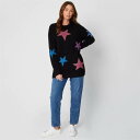 Be You 【 Star Detail Jumper Women Black 】 レディースファッション トップス その他 レディース 黒色 ブラック