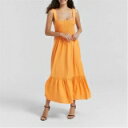 Be You 【 Linen Shirred Dress Women Orange 】 ドレス レディースファッション ドレス レディース orange 橙・オ...