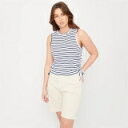 Be You 【 Ruched Side Vest Womens Women Stripe 】 ベスト レディース レディースファッション トップス ベスト ジ...